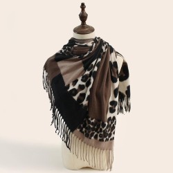 Winter leopard scarf woman occidental style warm all-Purpose thick long imitat..