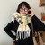 ~ Stripe imitate sheep velvet scarf woman Autumn and Winter high all-Purpose scarf