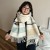 ~ Stripe imitate sheep velvet scarf woman Autumn and Winter high all-Purpose scarf