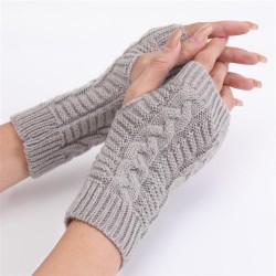 short style twisted fashion glove Autumn and Winter man woman Korean style kni..