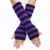 long blue patchwork Stripe woolen glove Autumn and Winter medium long style woman warm fashion knittin