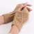 short style rhombus knitting woolen warm half glove Autumn and Winter woman fashion sleeves sleeves
