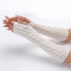 cm twisted glove Autumn and Winter man lady medium long style sleeves knitting..