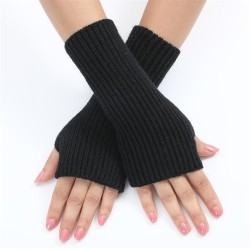 long Stripe woolen glove Autumn and Winter woman fashion sleeves knitting warm