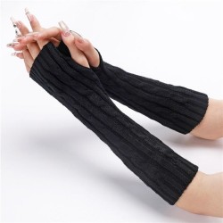 ( black) pattern glove man woman Autumn and Winter Jacquard Word knitting woolen fashion warm sleeves