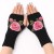 short style fashion flowers glove Autumn and Winter lady knitting woolen sleeves warm half glove