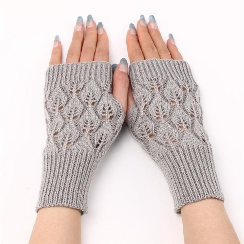 short style leaves glove man lady Autumn and Winter knitting woolen warm sleeves