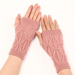 rhombus short style glove Autumn and Winter man woman fashion sleeves knitting..