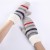  Stripe color warm glove Autumn and Winter woman knitting woolen velvet thick warm