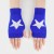 lovely Five-pointed star black glove man woman student Word brief knitting warm glove