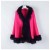 women dress knitting Coat shawl imitate fox fur collar leather shawl Coat woman#