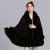 occidental style Autumn and Winter large size imitate fox fur collar leather hooded knitting cardigan shawl Coa