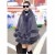 occidental style Autumn and Winter large size imitate fox fur collar leather hooded knitting cardigan shawl Coa