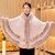 occidental style Autumn and Winter large size imitate fox fur collar leather hooded knitting cardigan shawl Coa
