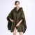 Autumn and Winter shawl imitate fur collar hooded Double surface cardigan wind shawl Coat woman#