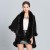 occidental style Autumn and Winter loose and comfortable imitate fox fur collar Double layer knitting shawl Coat#
