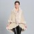 occidental style Autumn and Winter loose and comfortable imitate fox fur collar Double layer knitting shawl Coat#