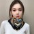 autumn fashion trend lady retro print buckle scarf warm Collar