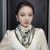 autumn fashion trend lady retro print buckle scarf warm Collar