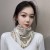 autumn fashion trend lady retro print buckle scarf warm Collar