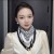 autumn fashion trend lady retro print buckle scarf warm Collar