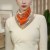 autumn fashion trend lady retro print buckle scarf warm Collar