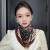 autumn fashion trend lady retro print buckle scarf warm Collar