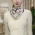 autumn fashion trend lady retro print buckle scarf warm Collar