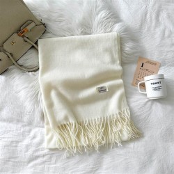 scarf woman pure color imitate sheep velvet Autumn and Winter fashion high med..
