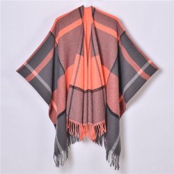 classic pattern shawl Autumn and Winter lady thick knitting cardigan