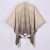 lady imitate sheep velvet shawl occidental style brief high quality gradual change slit