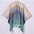 lady imitate sheep velvet shawl occidental style brief high quality gradual change slit
