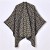 lady shawl brief fashion Autumn and Winter Jacquard slit ornament shawl travel