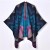 autumn Winter lady brief atmospheric Jacquard thick shawl occidental style knitting slit warm