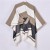 woman shawl occidental style fashion brief color belt wind