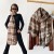 imitate sheep velvet grid shawl scarf woman Winter high black scarf triangle bag bag head shawl
