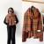 imitate sheep velvet grid shawl scarf woman Winter high black scarf triangle bag bag head shawl