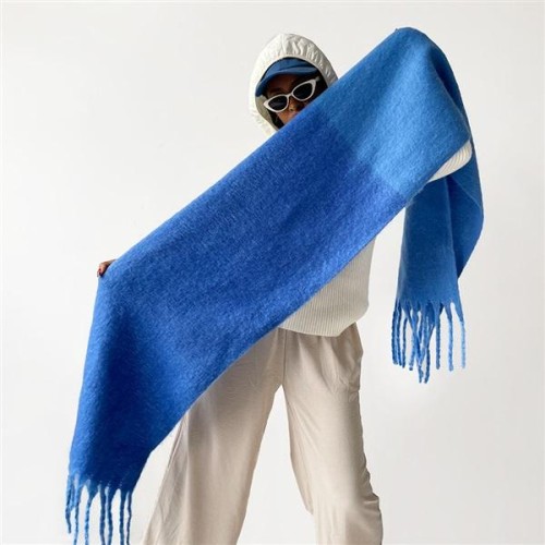 Autumn and Winter imitate sheep velvet grid scarf woman Winter high all-Purpose shawl thick  warm