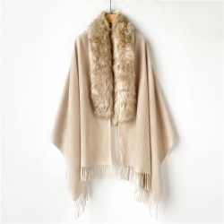 Autumn and Winter pure color fox scarf woman imitate sheep velvet scarf high a..