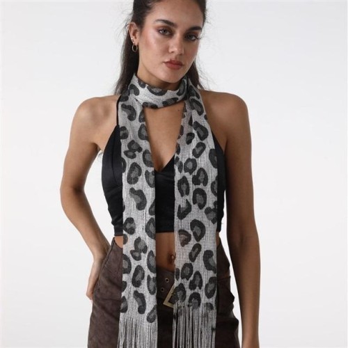  four collocation lady knitting print animal pattern belt scarf more collocation