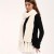 ( black) Winter pure color knitting warm scarf tassel style comfort soft