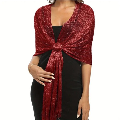  occidental style gold silver Seaside beach tassel scarf wedding Clothing