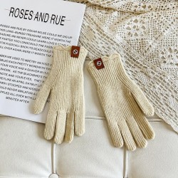 Winter glove flower sheep velvet knitting glove Autumn and Winter touch screen..