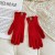 Winter glove flower sheep velvet knitting glove Autumn and Winter touch screen warm glove woman