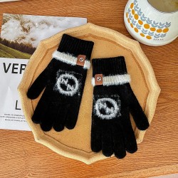 Winter warm glove Korean style long glove outdoor sports knitting woolen touch..