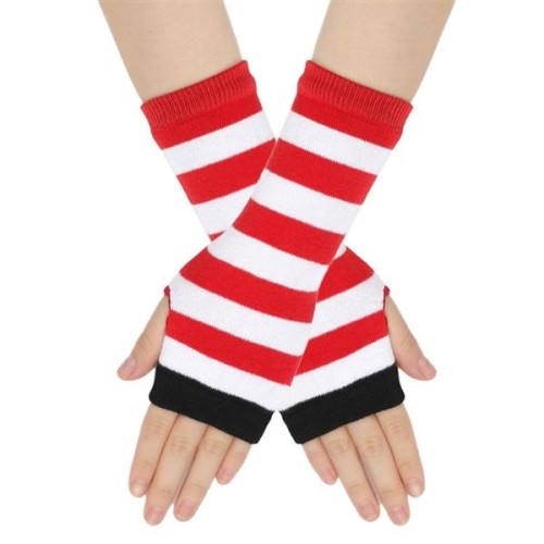  knitting glove Stripe sleeves sleeves thin style child