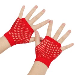  retro short style fishing net glove bride married half glove occidental style..