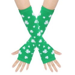  color three clover man half long glove day woman glove
