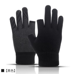  autumn Winter woolen warm thick glove  sport Word two glove