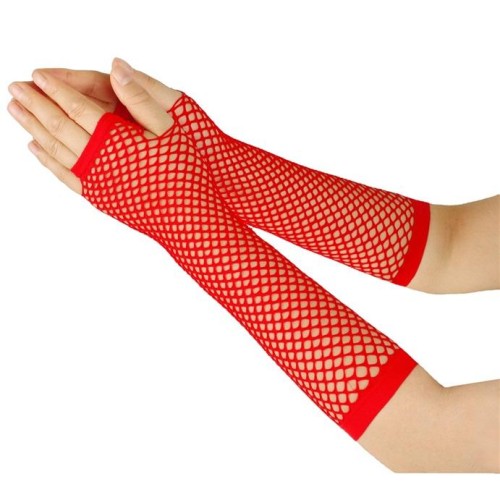 occidental style fishing net elasticity glove sexy long glove punk half glove